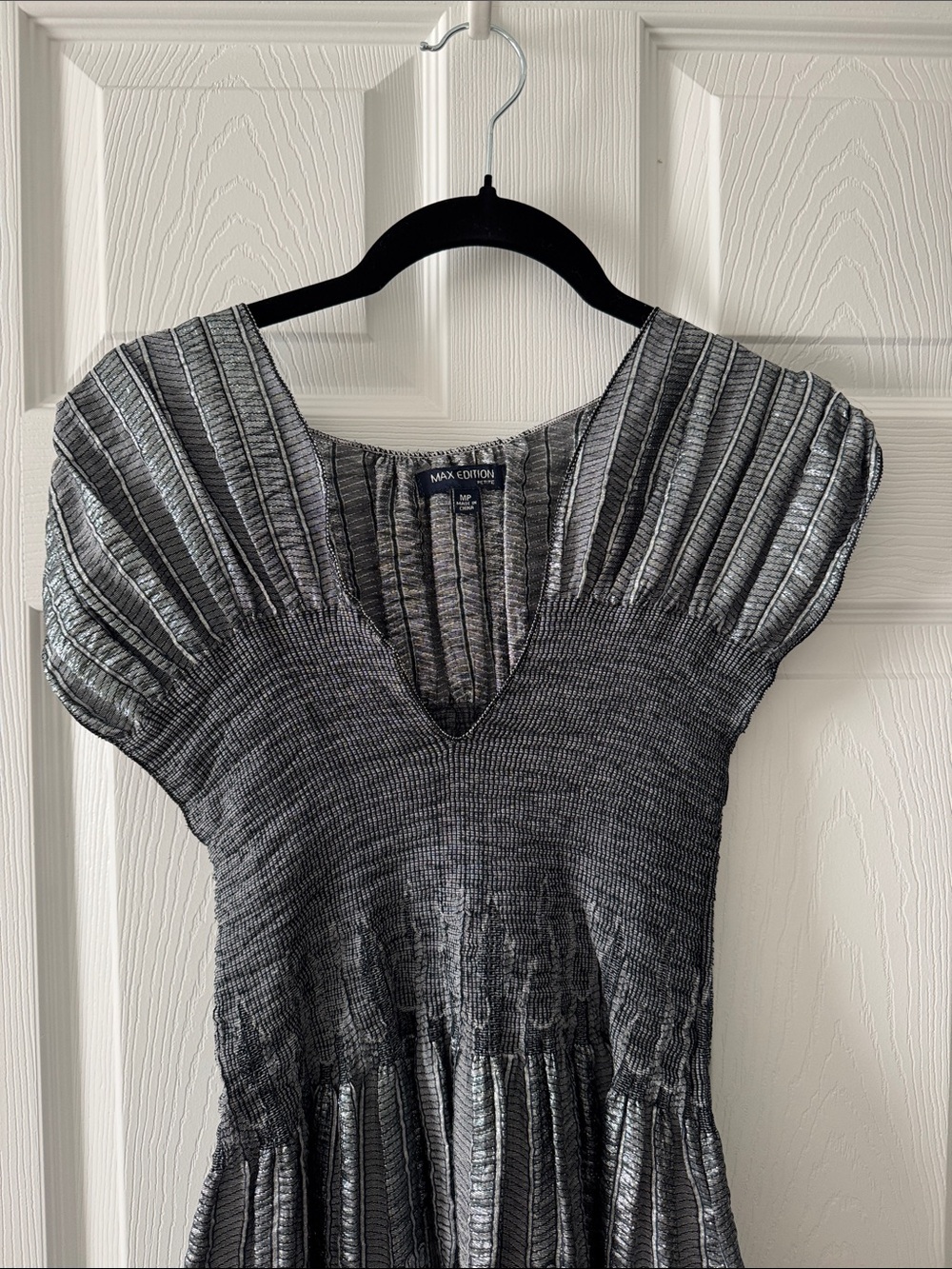 Silver Patterned Dress - Picture 3 of 5